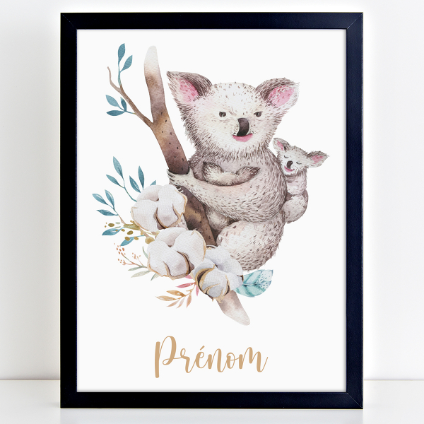 Affiche / Poster Prénom - Koalas