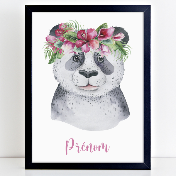 Affiche / Poster Prénom - Panda