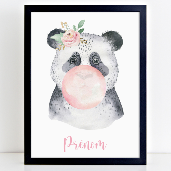 Affiche / Poster Prénom - Panda