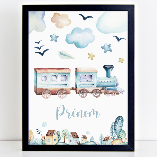 Affiche / Poster Prénom - Train