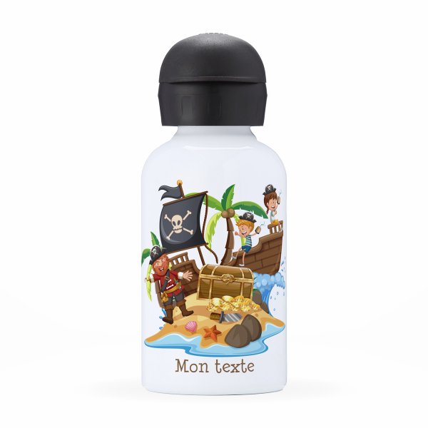 Gourde isotherme personnalisable pour enfants motif Pirates