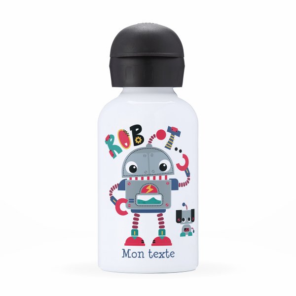 Gourde isotherme personnalisable pour enfants motif Robots