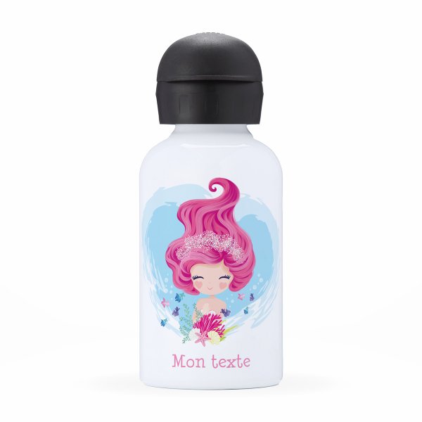 Gourde isotherme personnalisable pour enfants motif sirène