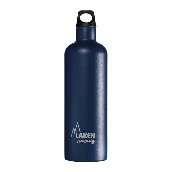 gourdes isothermes laken 0.75 litre pour hommes - femmes et enfants couleur bleue foncée