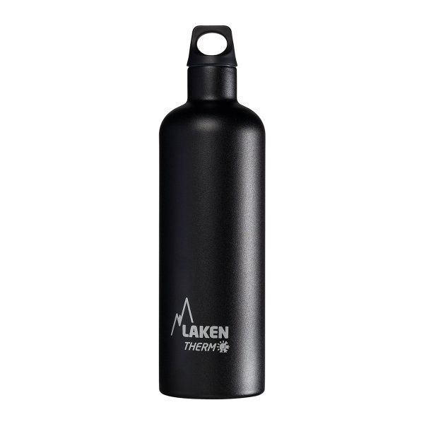 gourdes isothermes laken 0.75 litre pour hommes - femmes et enfants couleur noire