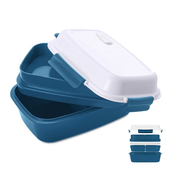 Lunch box - bento - boite à repas isotherme couleur bleu pétrole