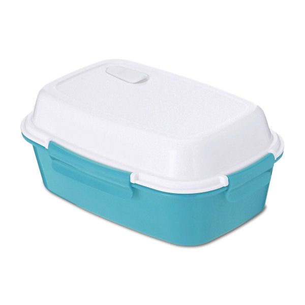 Lunch box - bento - boite à repas isotherme vue fermée couleur bleu