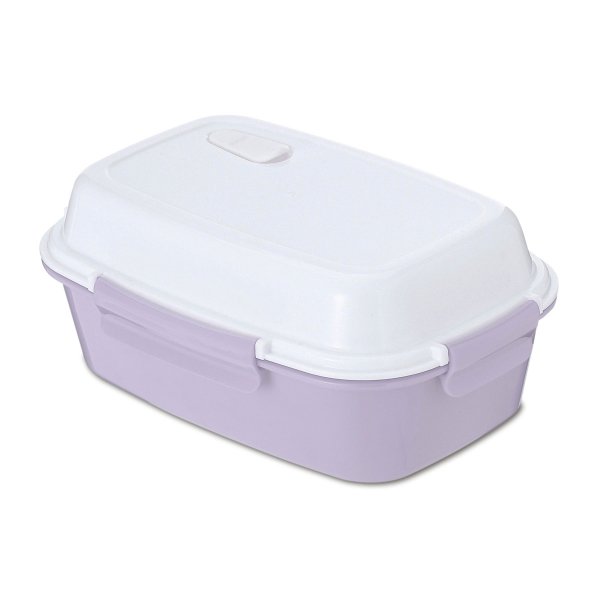 Lunch box - bento - boite à repas isotherme vue fermée couleur parme