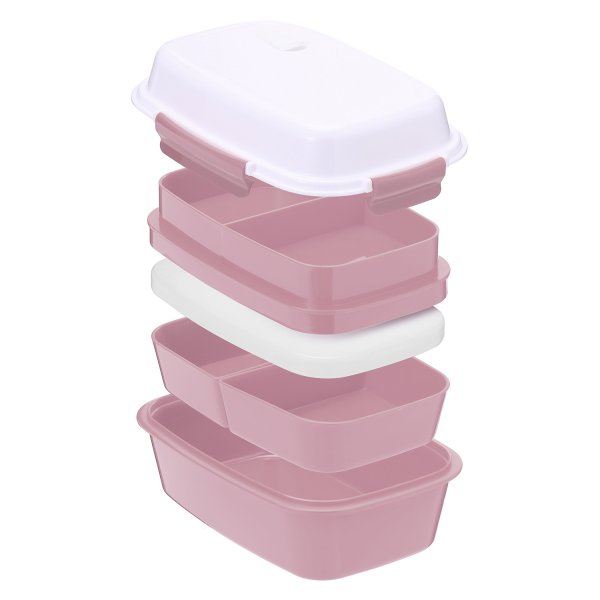 Lunch box - bento - boite à repas personnalisable pour enfants motif fée avec papillons couleur vieux rose