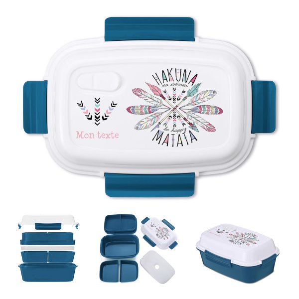 Lunch box bento isotherme personnalisée enfant - Hakuna matata