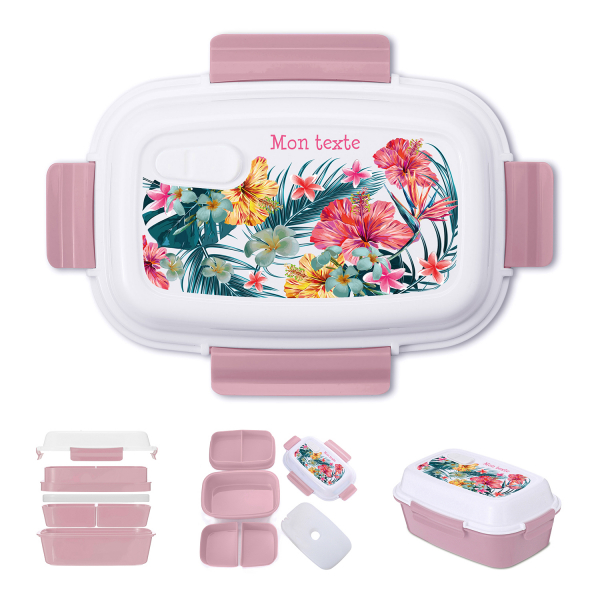 Lunch box bento isotherme personnalisée enfant - Tropicale