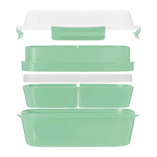 Lunch box - bento - boite à repas isotherme vue éclatée couleur vert