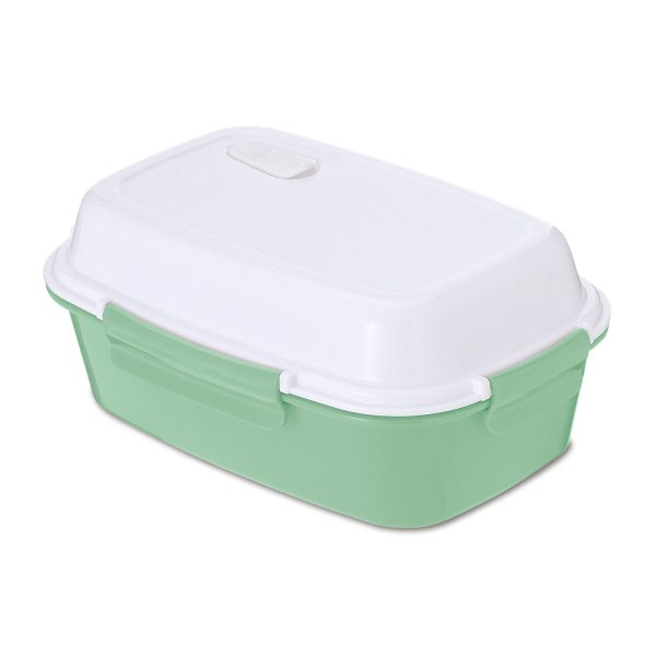 Lunch box - bento - boite à repas isotherme vue fermée couleur vert