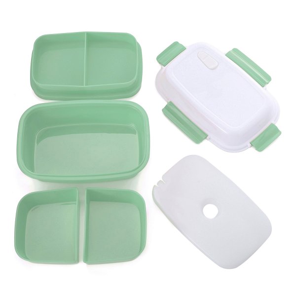 Lunch box - bento - boite à repas isotherme vue décomposée couleur vert