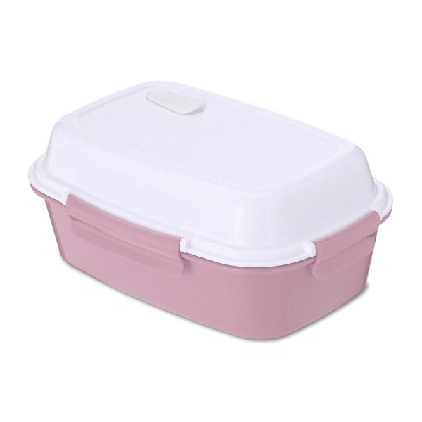 Lunch box - bento - boite à repas isotherme vue fermée couleur vieux rose