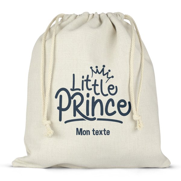 Sac à ficelles ou cordon personnalisable pour lunch box - bento - boite à repas motif little prince