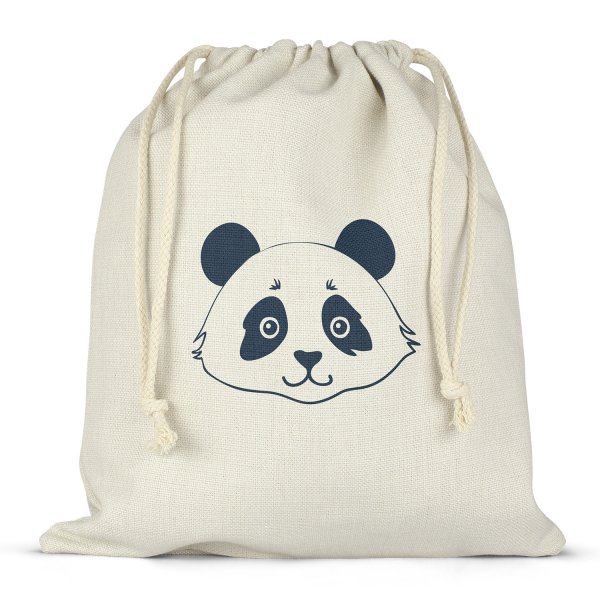 Sac à ficelles ou cordon pour lunch box - bento - boite à repas motif panda