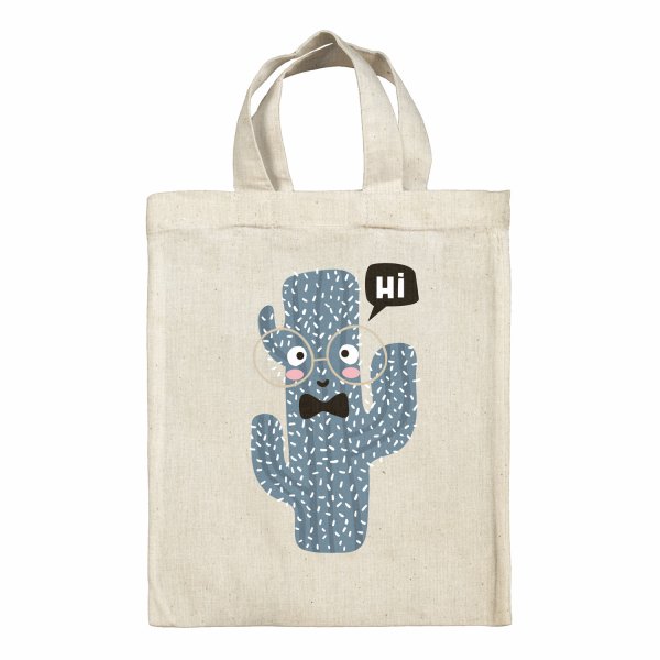 Sac tote bag enfant pour lunch box - bento - boite à repas motif Cactus