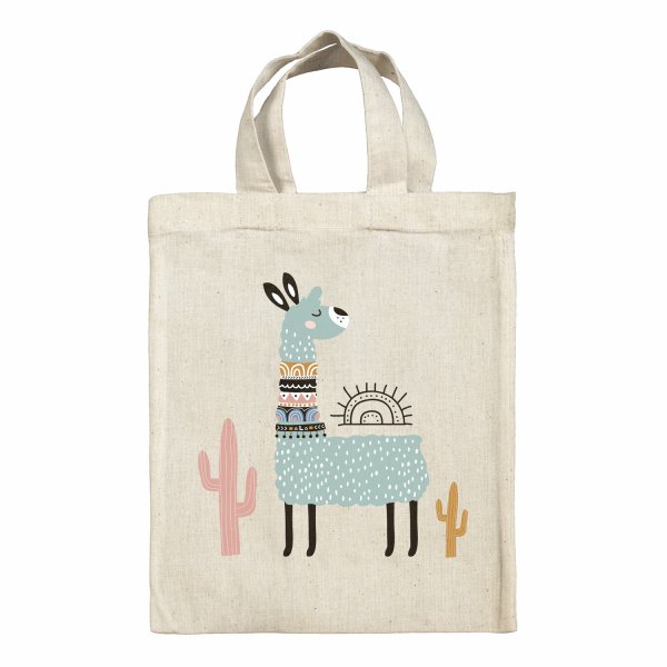 Sac tote bag enfant pour lunch box - bento - boite à repas motif Lama