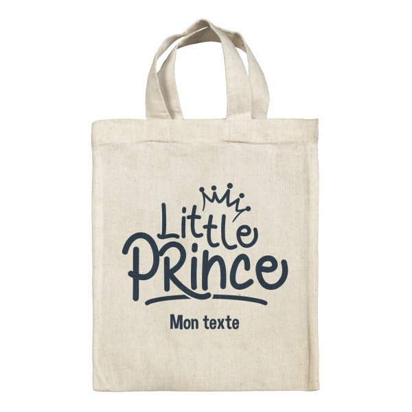 Sac tote bag personnalisable enfant pour lunch box - bento - boite à repas motif Little Prince