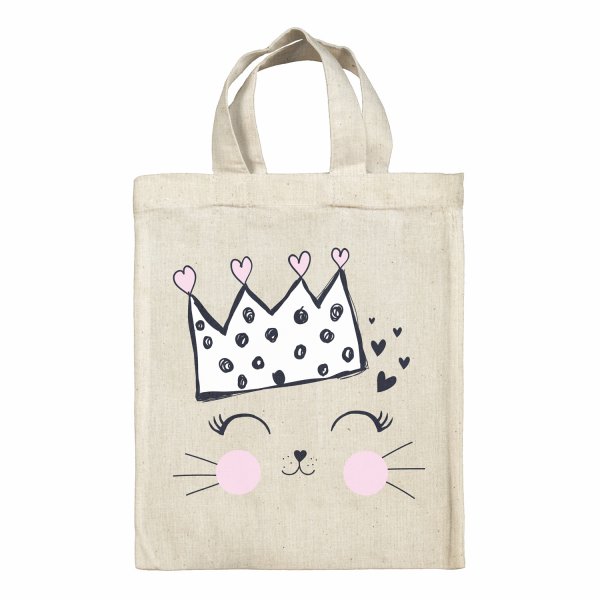 Sac tote bag enfant pour lunch box - bento - boite à repas motif Reine des chats