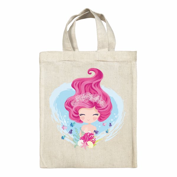 Sac tote bag enfant pour lunch box - bento - boite à repas motif Sirène