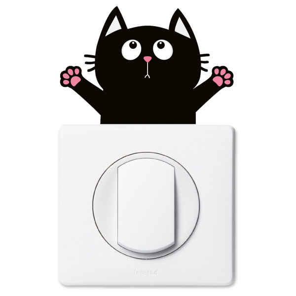 Stickers Prises et Interrupteurs - Chat