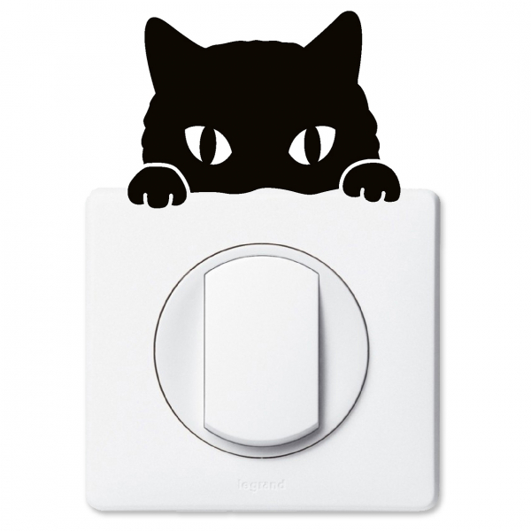 Stickers Prises et Interrupteurs - Chat