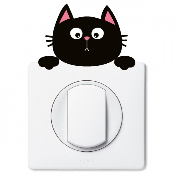 Stickers Prises et Interrupteurs - Chat