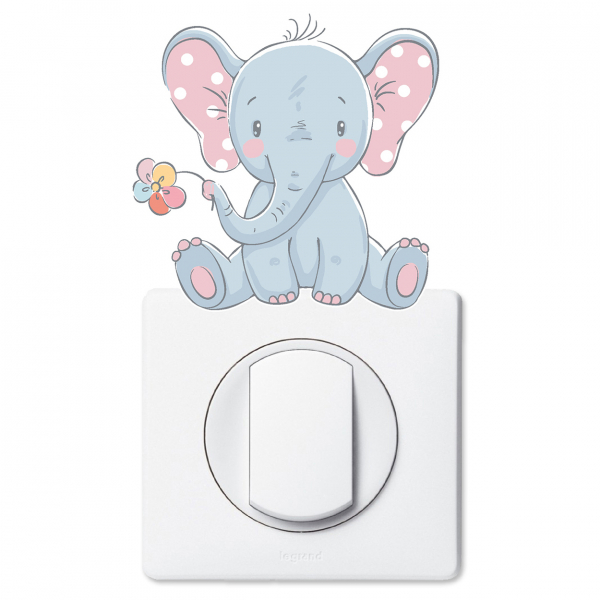 Stickers Prises et Interrupteurs - Éléphant