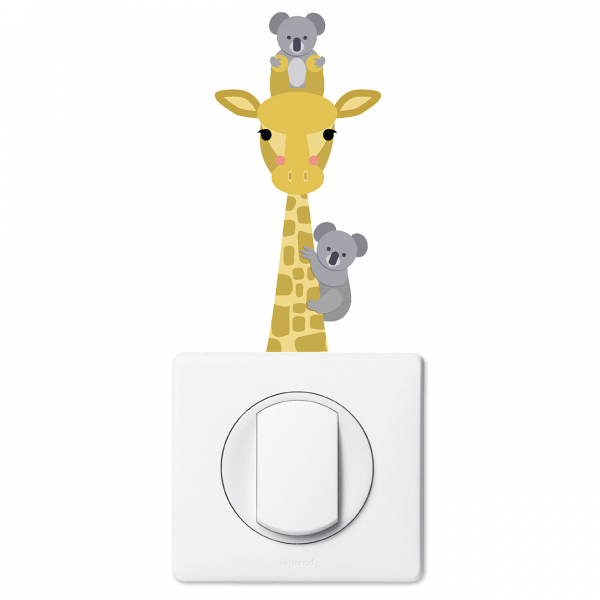 Stickers Prises et Interrupteurs - Girafe