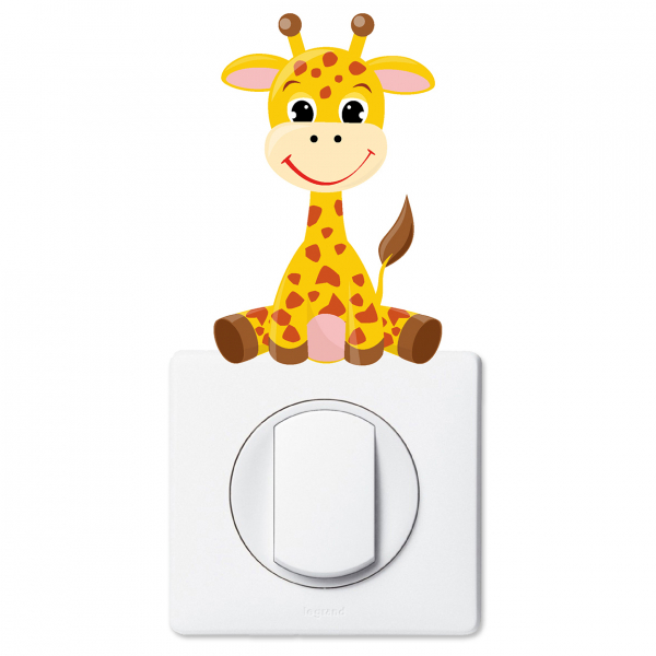 Stickers Prises et Interrupteurs - Girafe