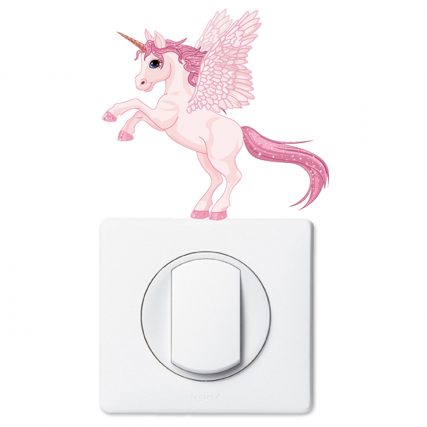 Stickers Prises et Interrupteurs - Licorne