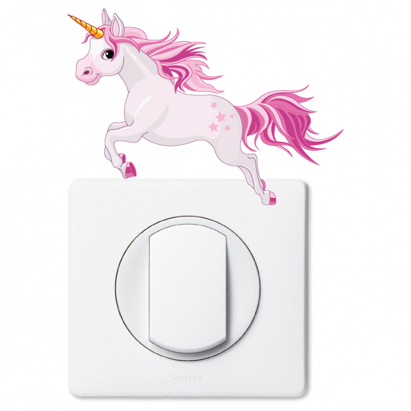 Stickers Prises et Interrupteurs - Licorne