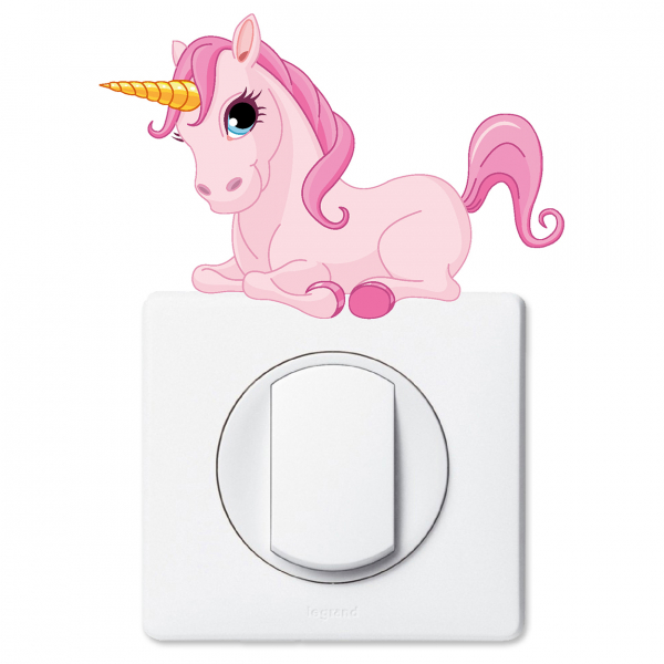 Stickers Prises et Interrupteurs - Licorne