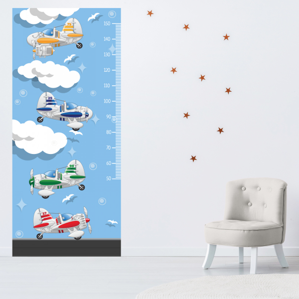 Stickers Toise Pour Mesure Enfant - Avions