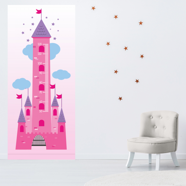 Stickers Toise Pour Mesure Enfant - Château de princesse