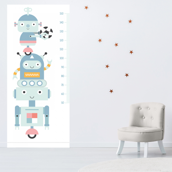 Stickers Toise Pour Mesure Enfant - Robots